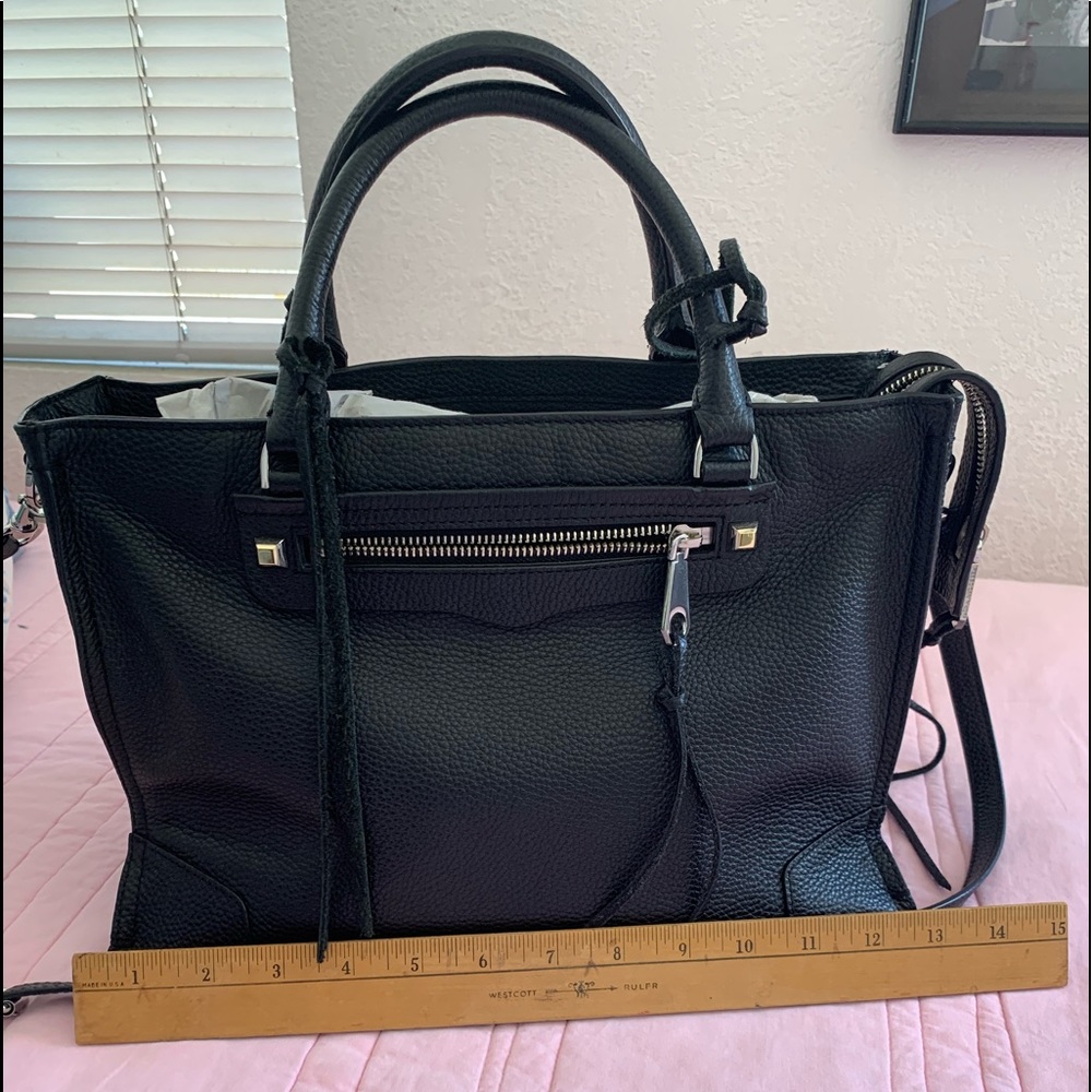 Rebecca Minkoff Regan Pebble leather Satchel black